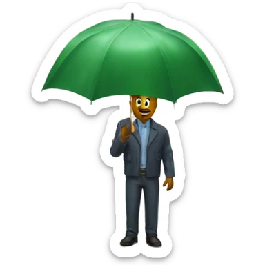 Raining money on human sticker