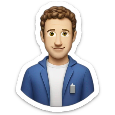 Mark Zuckerber in costums make a traction sticker