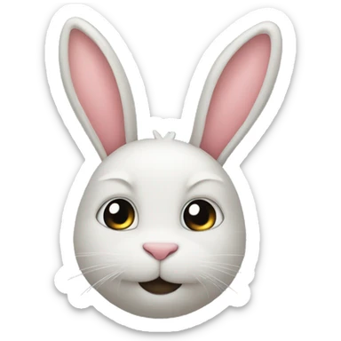 Rabit and lignting sticker