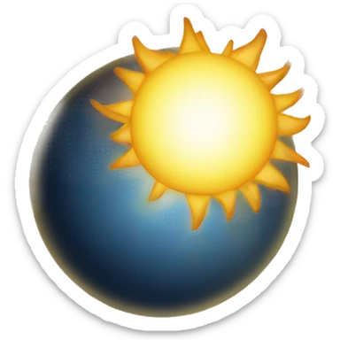 one orbit around the sun representing one year sticker