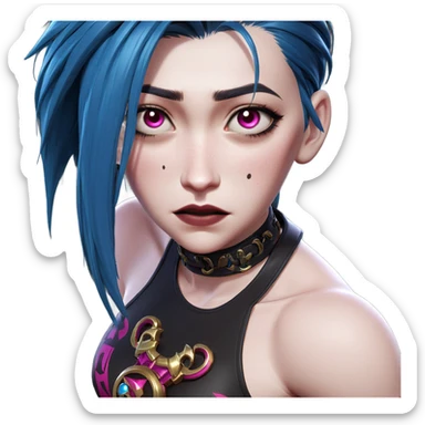 jinx from league of legends sticker