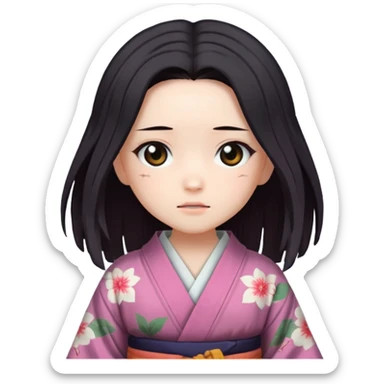 nezuko but bad and cute sticker