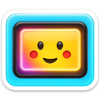 glowing led light, different glowing colors, one big rectangle sign sticker