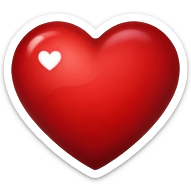 Dark sanguine-red heart shape sticker