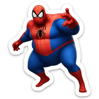 Fat fat fat spiderman sticker