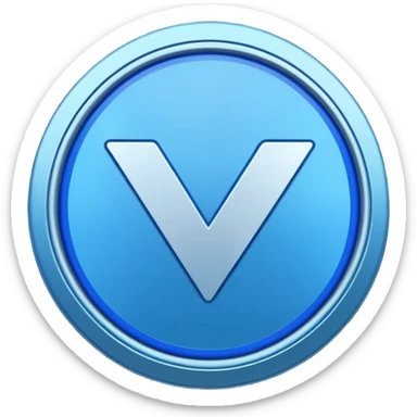 blue tick verification badge on a circular shape with zigzag edges sticker