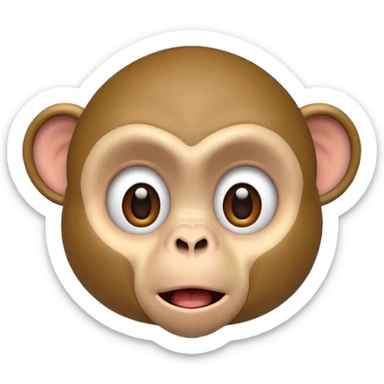 Monkey spanked sticker