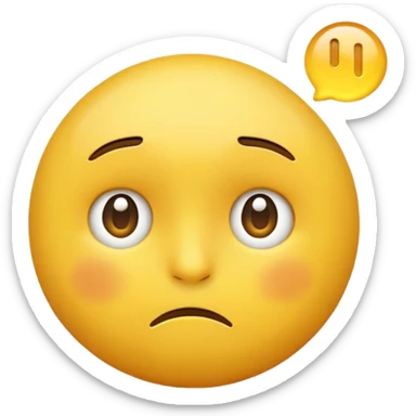 Pensive emoji shaking its head no  sticker