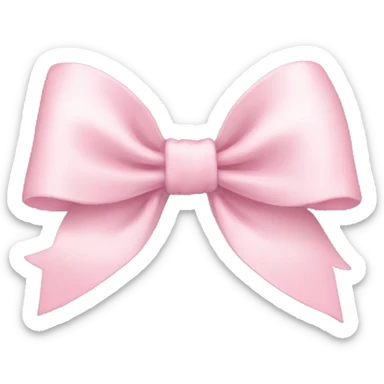 light pink bow sticker