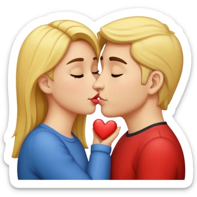 Couple kissing each other  sticker