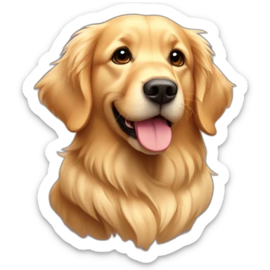 golden retriever con alas de mariposa sticker