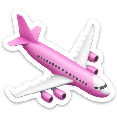 Pink airplane  sticker
