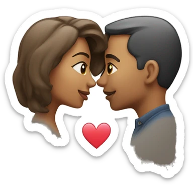 Couple kiss’s sticker