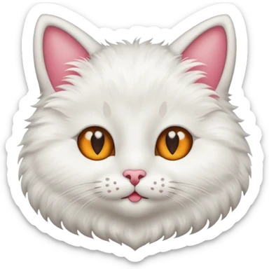A cat face emoji with heart-shaped eyes. sticker