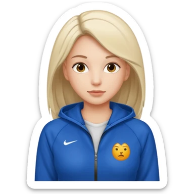 woman walks in a tracksuit   sticker