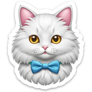 Gato y moño sticker