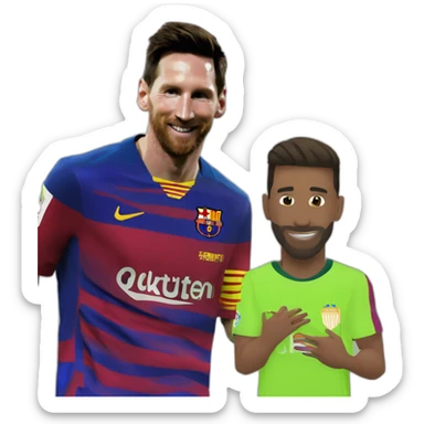 messi deseando feliz cumpleaños a Matias sticker