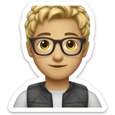 cute-teen-glasses sticker