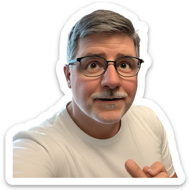 chill indoor moment with glasses sticker