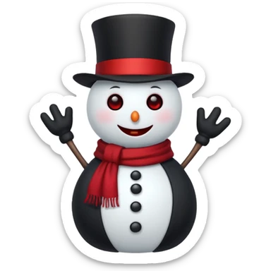 cute vampire snowman sticker
