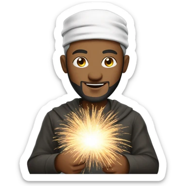 moslem guy with a firework sticker