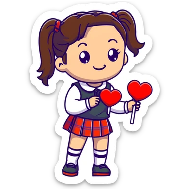 Schoolgirl crush sticker