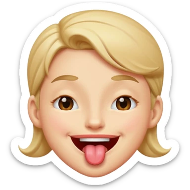 winking face with tongue out sticker