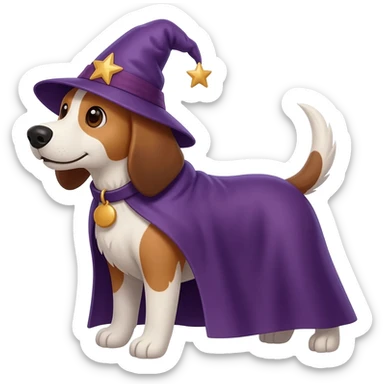 Dog wizard sticker