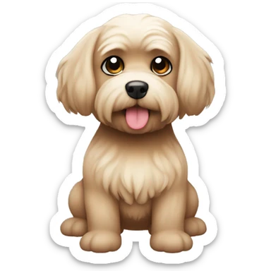 Brown curvy maltipu  sticker