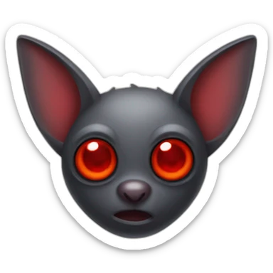 bat with red eyes sticker