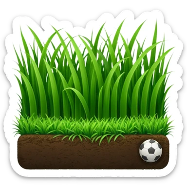 piece of short grass of a soccer field sticker