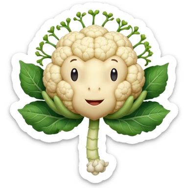 Polliflower.  It is a cauliflower floret with skinny arms and legs and a heart. sticker
