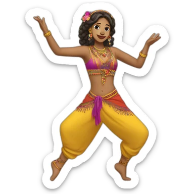 A gipsy dancer dancing sticker