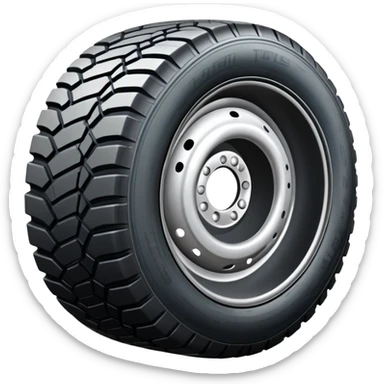 car tire with treads sticker