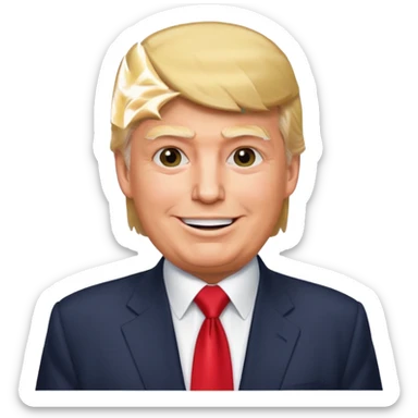 Donald Trump speaking at a rally sticker