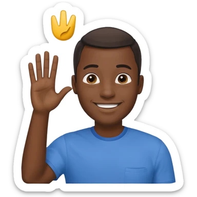 Black dude doing a salute emoji  sticker