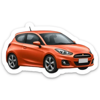 Small hatchback sportscar sticker