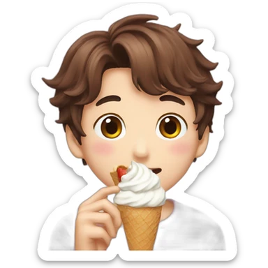 jungkook from bts eating ice cream sticker