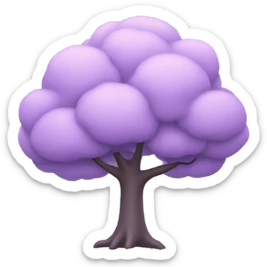 pastel purple tree sticker