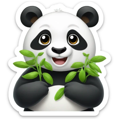 panda with mungbean sticker