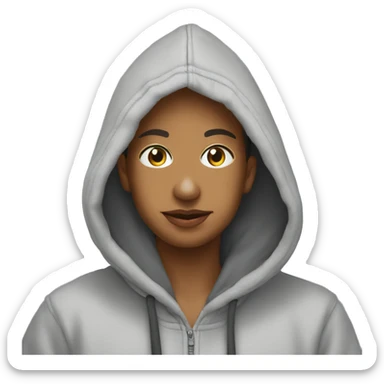 pigeon passport photo waring hoodie sticker