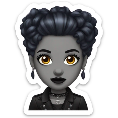 Diva goth emoji sticker