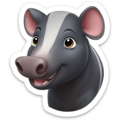 tapir thumbs up winking sticker