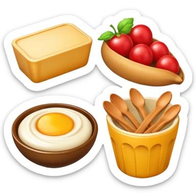 3D symbolizing gourmet taste and refined food experience, food theme, elegant yet cute, soft lighting, glossy, isolated, no background sticker