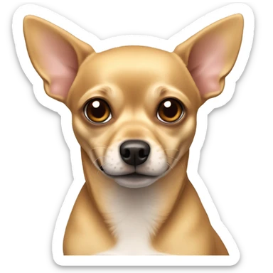 All tan colored chihuahua mixed with daushound sticker