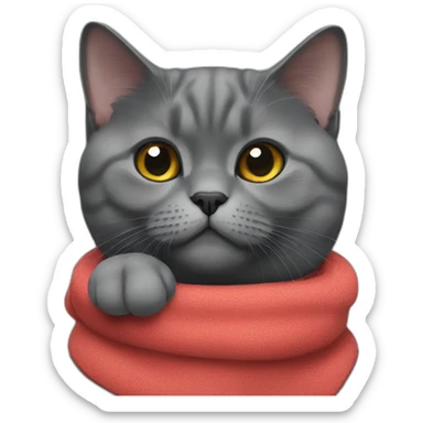british shorthair cat black sticker