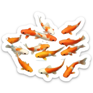 Koi fish bowl sticker