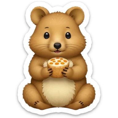 quokka eating Bánh Cuốn sticker