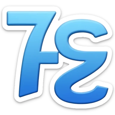 a small logo with the a cool font and blue background of the word 76s sticker