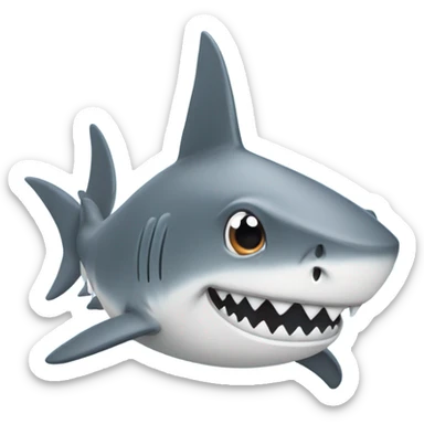 a cute shark with 4 legs named jeff sticker